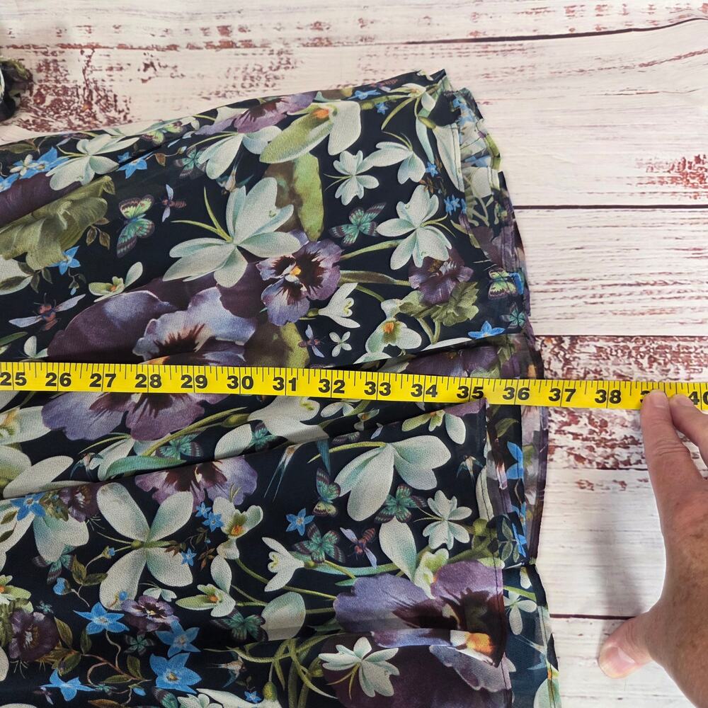 Ted Baker Meelia Floral Butterfly Dress 4 Chiffon Entangled Enchantment Ethereal - Picture 15 of 16